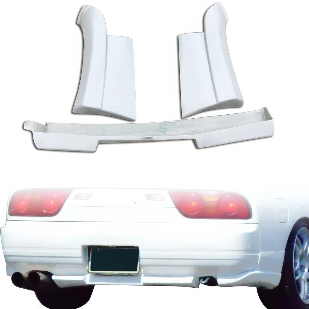FRP Type-X Rear Lip Valances 3pc > Nissan 240SX 89-94 > 3dr Hatch