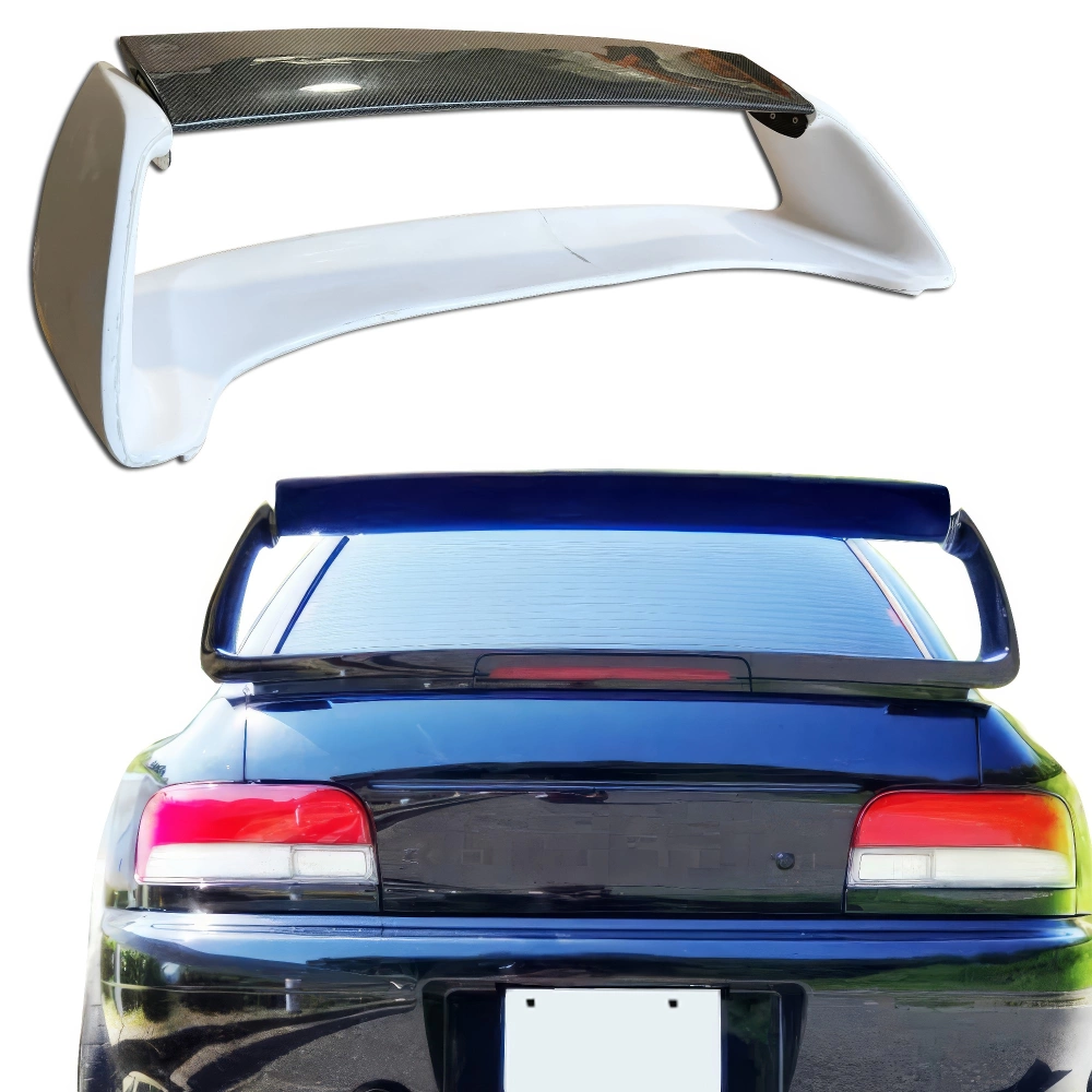Partial Carbon Fiber 22B Trunk Spoiler Wing Adjustable w LED