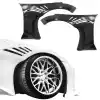 VSaero FRP TKYO Wide Body Fender Flares (front) 2pc 40mm for Nissan 350Z Z33 2003-2008 - Image 1