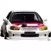 VSaero FRP MAM Wide Body Fender Flares (front) 2pc 60mm for Honda Civic EK 1999-2000 > 3dr Hatchback - Image 5