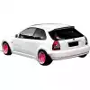 VSaero FRP MAM Wide Body Fender Flares (rear) 3pc 60mm for Honda Civic EK 1996-2000 > 3dr Hatchback - Image 4