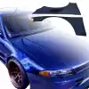 VSaero FRP TKYO Wide Body Fender Flares (front) 65mm for Nissan Skyline R33 1995-1998 > 2dr Coupe - Image 1